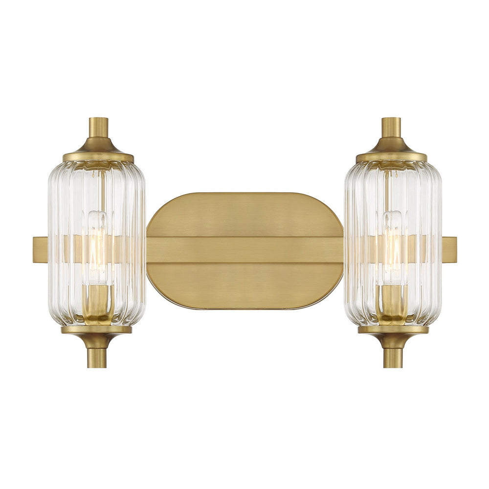 Savoy House - Two Light Bathroom Vanity - Holton - Warm Brass- Union Lighting Luminaires Decor
