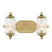 Savoy House - Two Light Bathroom Vanity - Holton - Warm Brass- Union Lighting Luminaires Decor