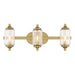 Savoy House - Three Light Bathroom Vanity - Holton - Warm Brass- Union Lighting Luminaires Decor