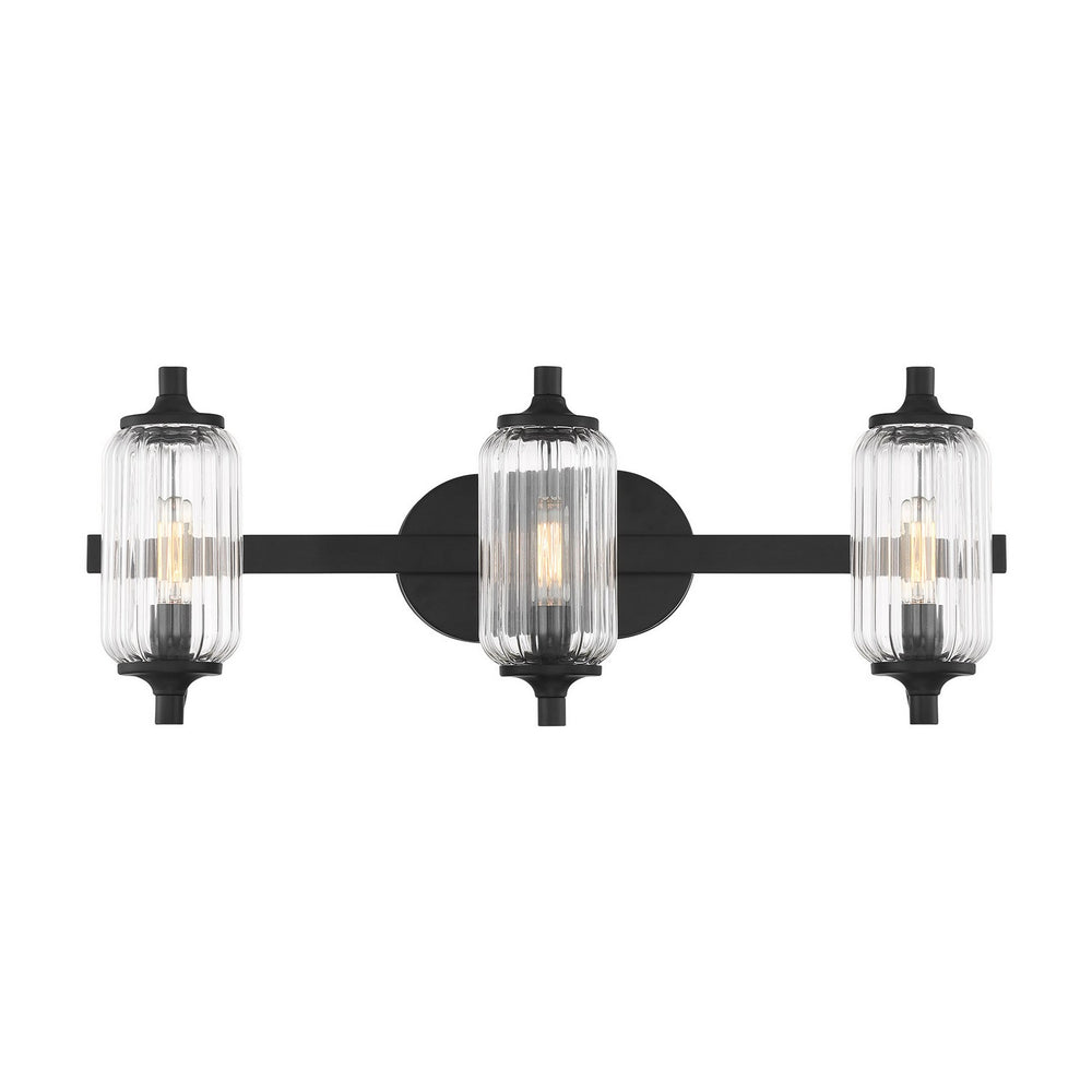 Savoy House - Three Light Bathroom Vanity - Holton - Matte Black- Union Lighting Luminaires Decor