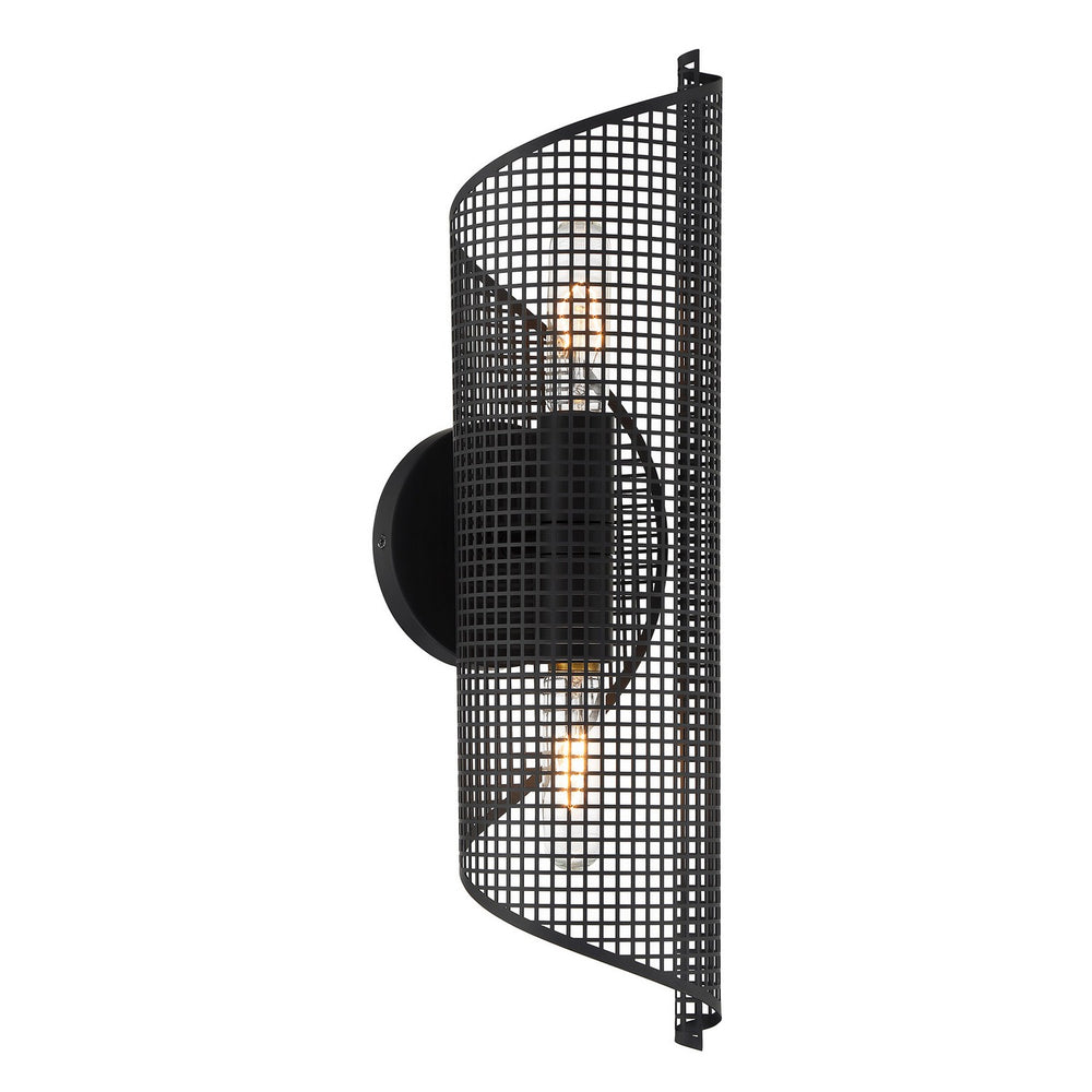 Savoy House - Two Light Wall Sconce - Hillbourne - Matte Black- Union Lighting Luminaires Decor