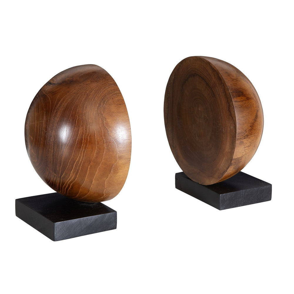 Uttermost - Bookends Set/2 - Teak And Noir - Natural Teak- Union Lighting Luminaires Decor