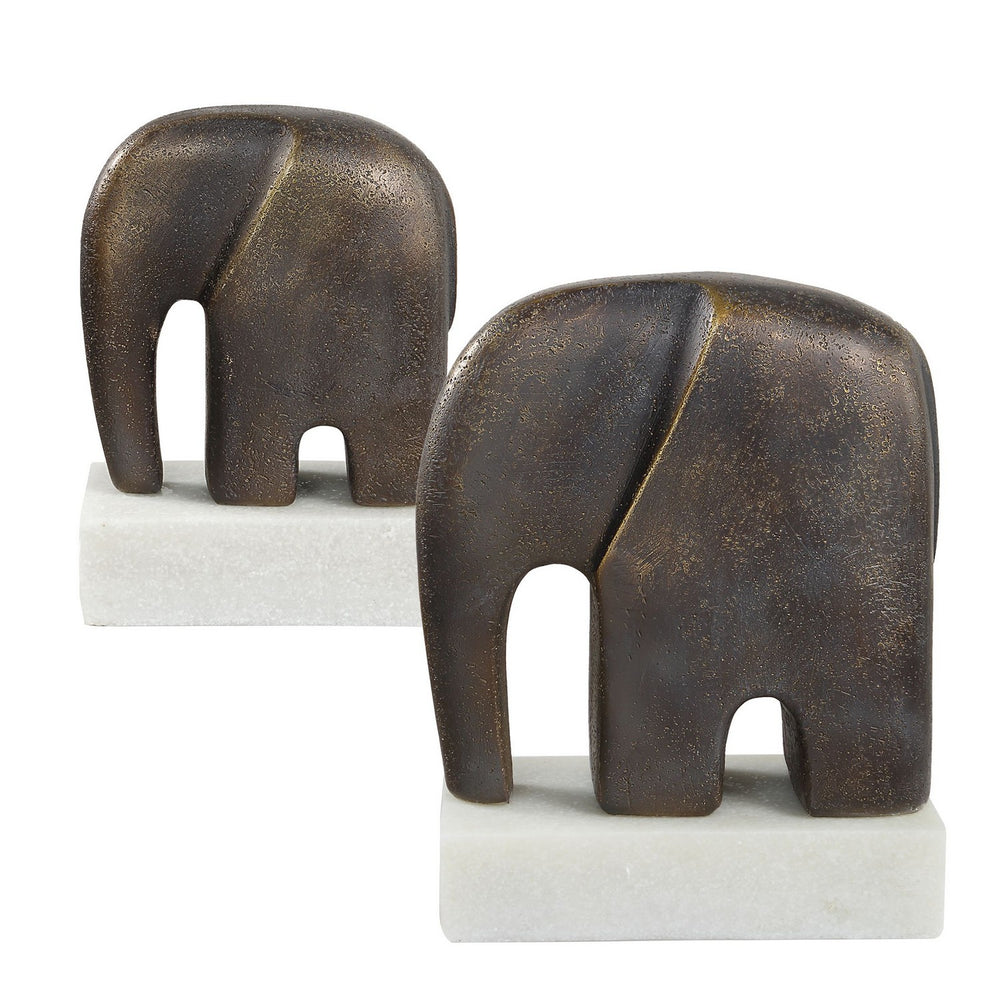 Uttermost - Sculptures Set/2 - Timeless Tusk - Antique Bronze- Union Lighting Luminaires Decor