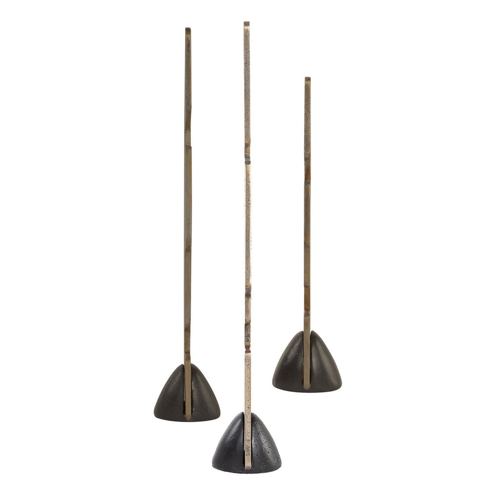 Uttermost - Sculptures Set/3 - Geometric Echoes - Bronze- Union Lighting Luminaires Decor