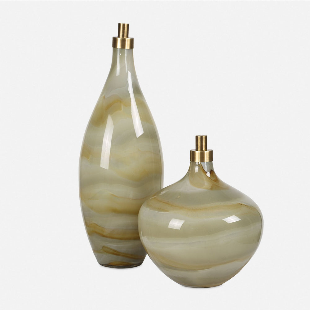 Uttermost - Bottles Set/2 - Cascade - Grays, Caramels, And Ivories- Union Lighting Luminaires Decor