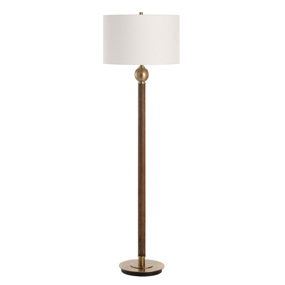 Uttermost - One Light Floor Lamp - Keros - Dark Oak Wood- Union Lighting Luminaires Decor