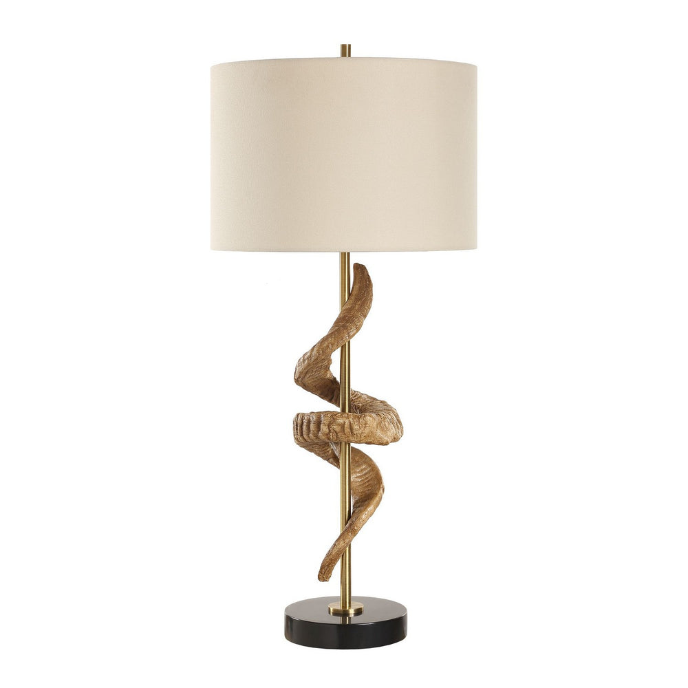 Uttermost - One Light Table Lamp - Rams - Antique Brass- Union Lighting Luminaires Decor