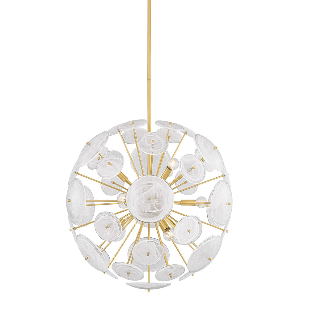 Mitzi Canada - Nine Light Chandelier - Tamara - Aged Brass- Union Lighting Luminaires Decor