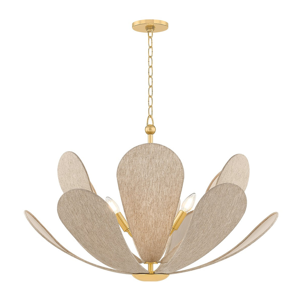 Mitzi Canada - Six Light Chandelier - Nadine - Aged Brass- Union Lighting Luminaires Decor
