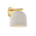 Mitzi Canada - One Light Wall Sconce - Cara - Aged Brass/Ceramic Cream Pebble- Union Lighting Luminaires Decor