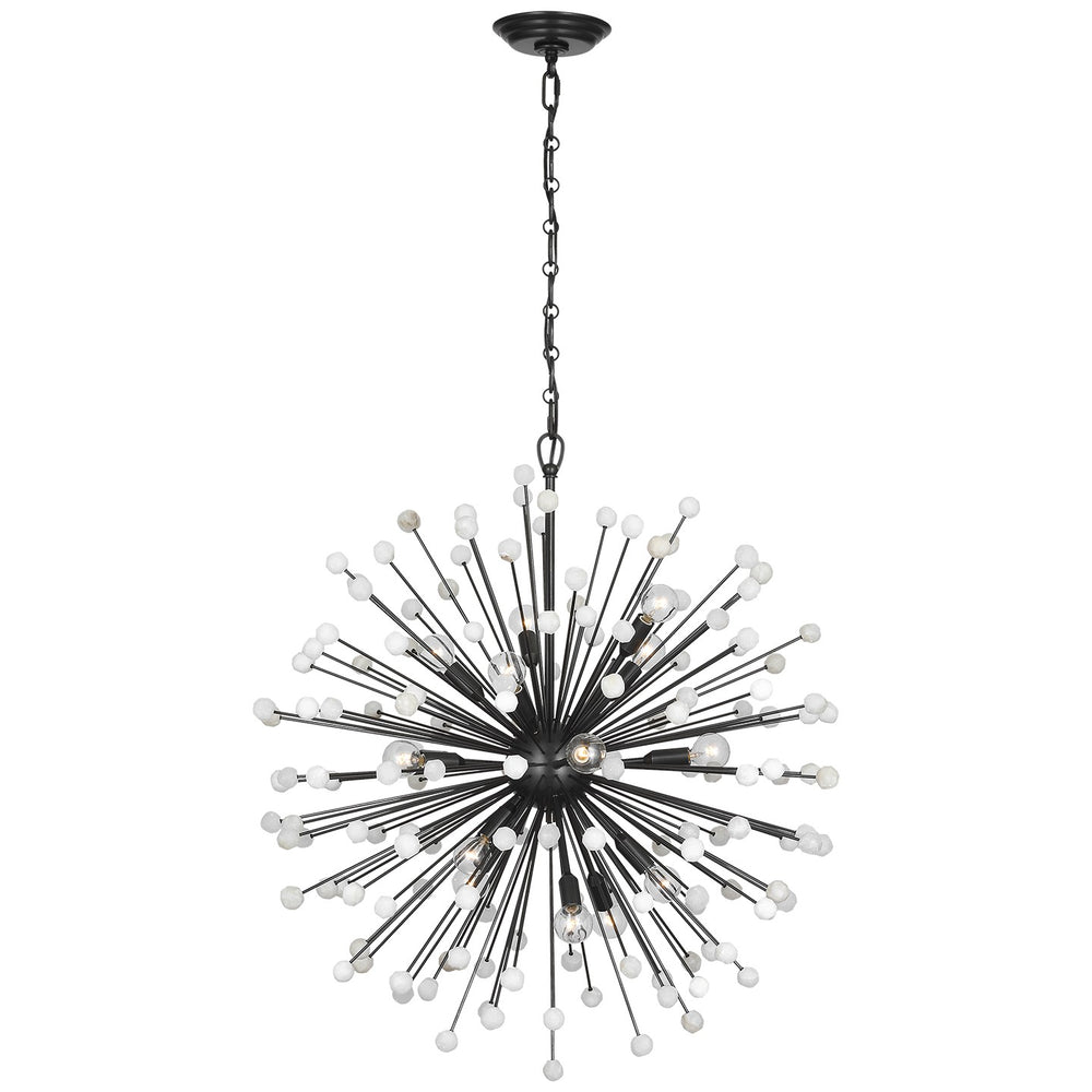 Visual Comfort Signature Canada - LED Chandelier - Lys - Bronze and Alabaster- Union Lighting Luminaires Decor