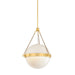 Mitzi Canada - One Light Pendant - Abbie - Aged Brass/Soft Bisque- Union Lighting Luminaires Decor