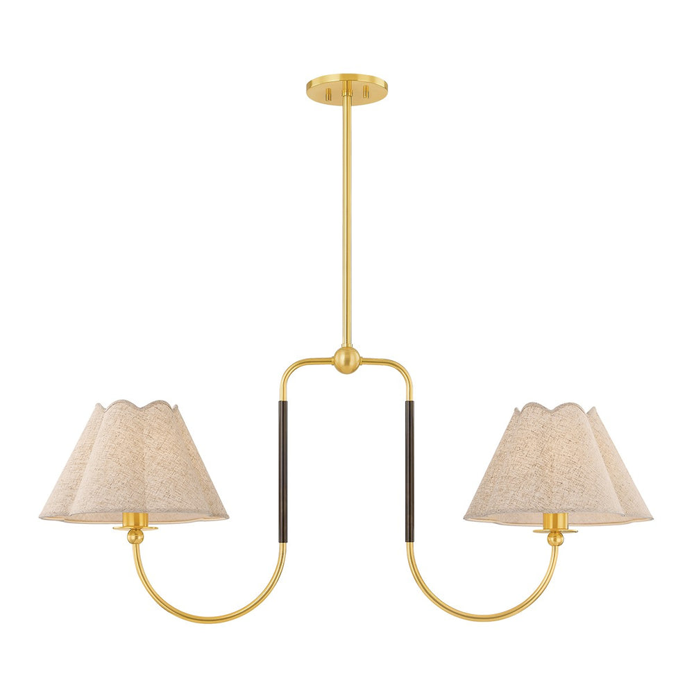 Mitzi Canada - Two Light Linear Pendant - Janie - Aged Brass/True Bronze- Union Lighting Luminaires Decor
