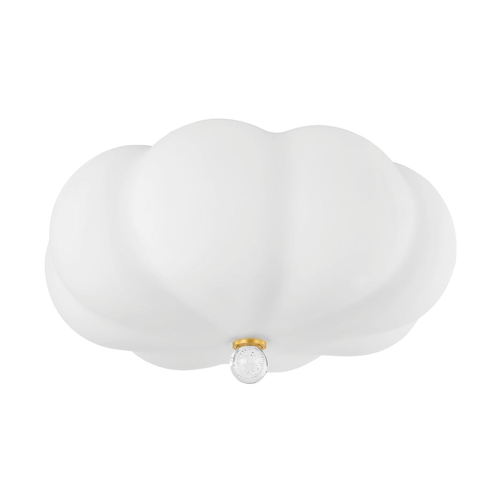 Mitzi Canada - Three Light Flush Mount - Demille - Aged Brass- Union Lighting Luminaires Decor