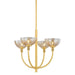 Mitzi Canada - Four Light Chandelier - Eva - Aged Brass- Union Lighting Luminaires Decor