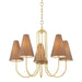 Mitzi Canada - Five Light Chandelier - Jessel - Aged Brass- Union Lighting Luminaires Decor