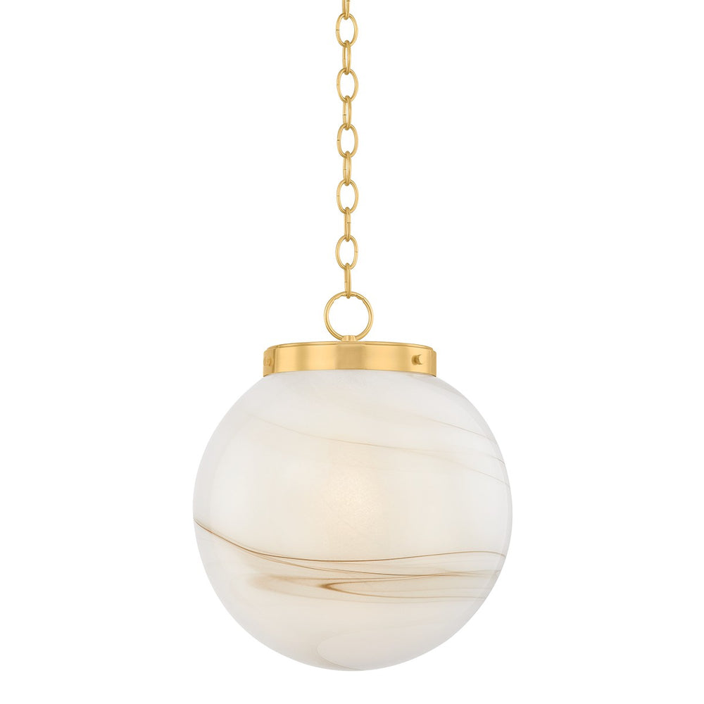 Mitzi Canada - One Light Pendant - Ambra - Aged Brass- Union Lighting Luminaires Decor