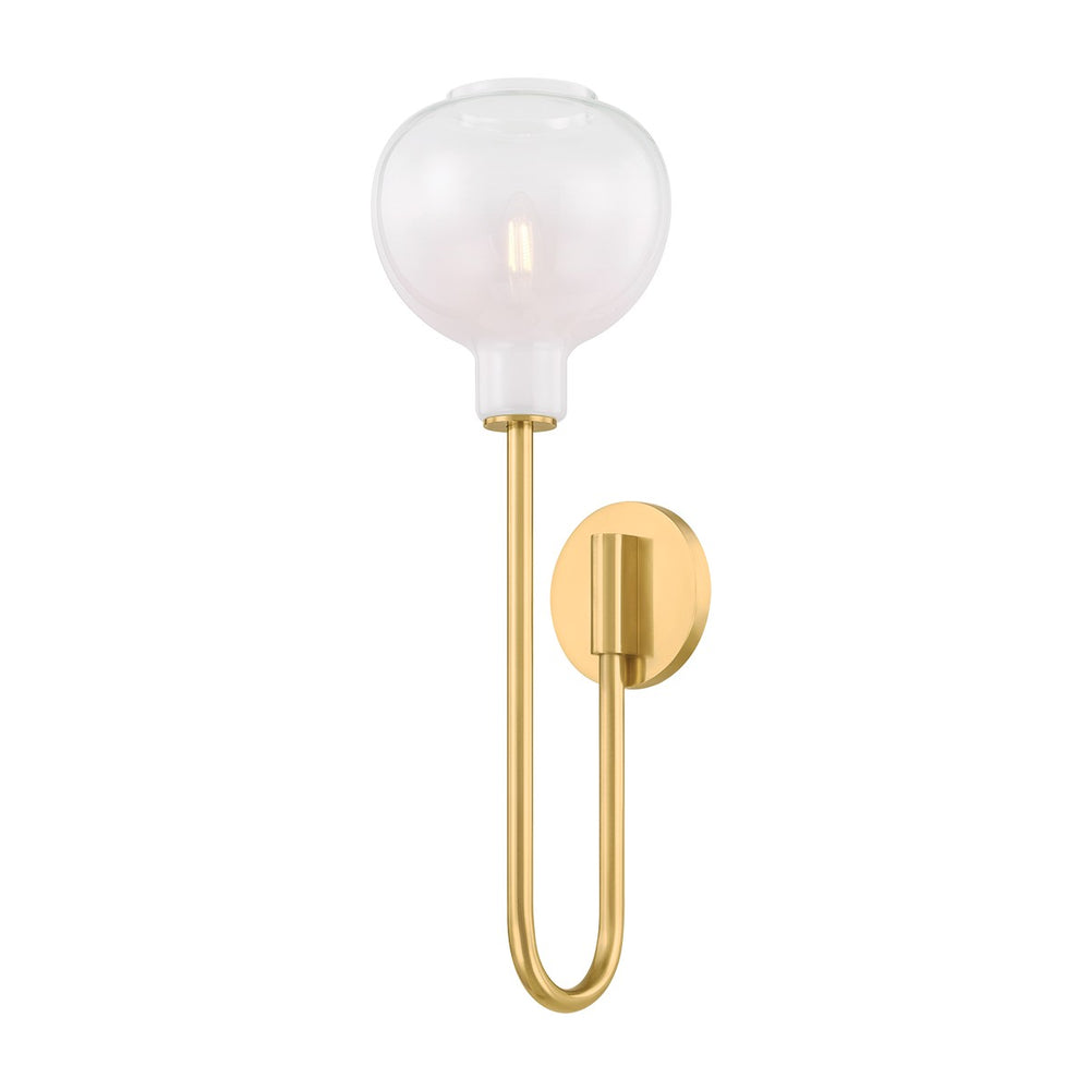 Mitzi Canada - One Light Wall Sconce - Estelle - Aged Brass- Union Lighting Luminaires Decor