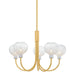 Mitzi Canada - Five Light Chandelier - Estelle - Aged Brass- Union Lighting Luminaires Decor