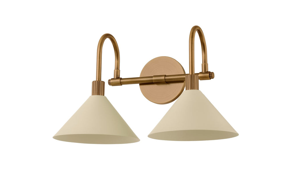 Troy Lighting Canada - Two Light Bath - Jovani - Patina Brass And Soft Sand- Union Lighting Luminaires Decor