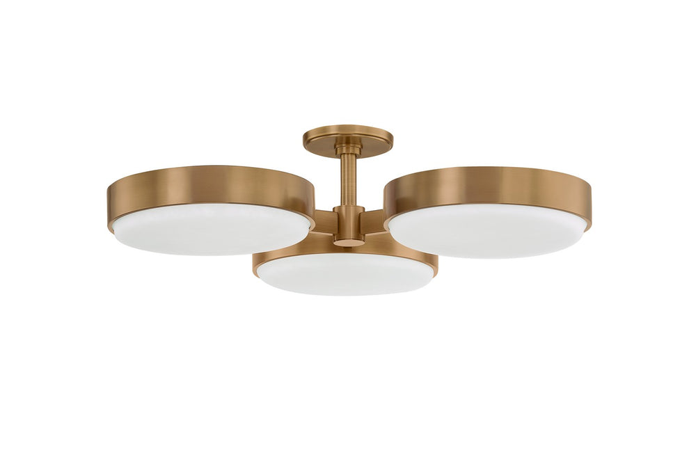 Troy Lighting Canada - Three Light Semi Flush Mount - Rory - Patina Brass- Union Lighting Luminaires Decor