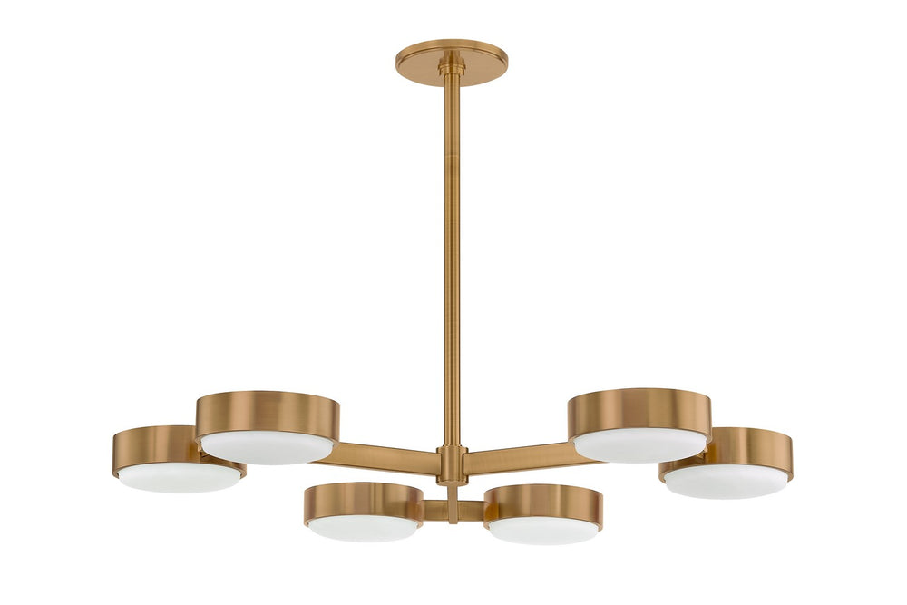 Troy Lighting Canada - Six Light Semi Flush Mount - Rory - Patina Brass- Union Lighting Luminaires Decor