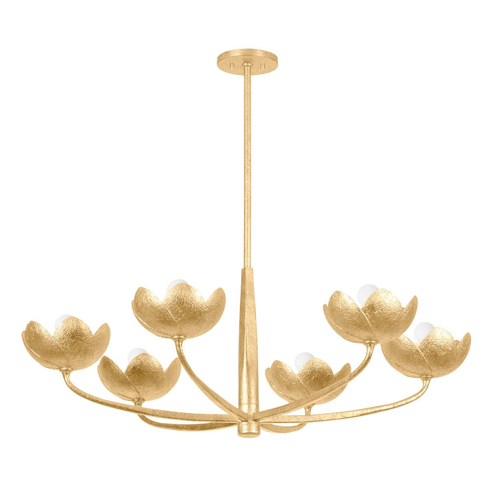 Troy Lighting Canada - Six Light Chandelier - Arcata - Vintage Gold Leaf- Union Lighting Luminaires Decor