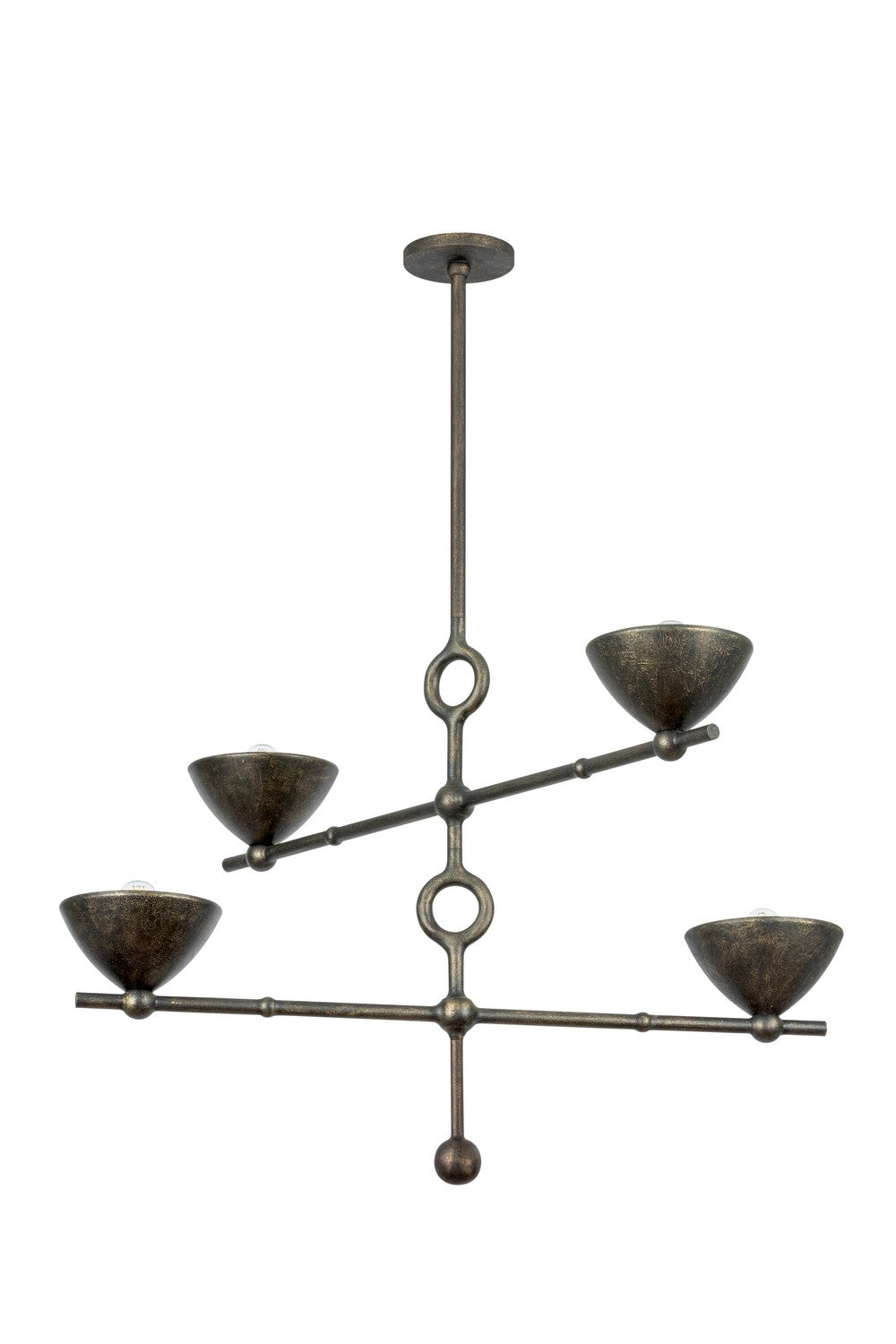 Troy Lighting Canada - Four Light Chandelier - Vishal - Black Patina Gold- Union Lighting Luminaires Decor