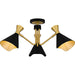 Quoizel - Three Light Semi-Flush Mount - Arden - Matte Black- Union Lighting Luminaires Decor