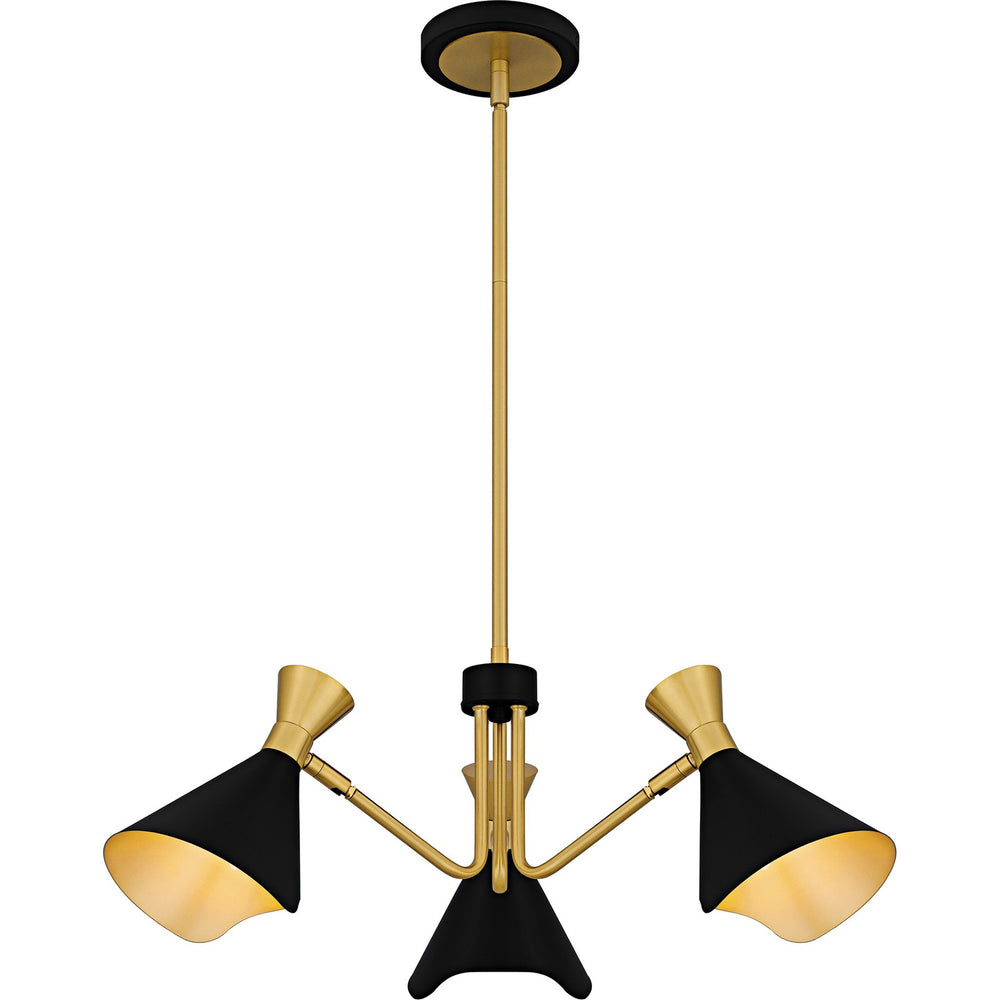 Quoizel - Three Light Chandelier - Arden - Matte Black- Union Lighting Luminaires Decor