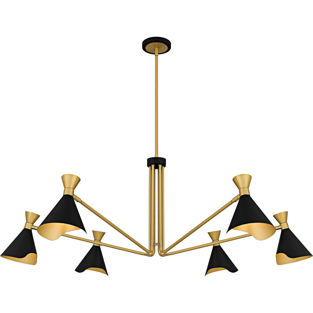 Quoizel - Six Light Chandelier - Arden - Matte Black- Union Lighting Luminaires Decor