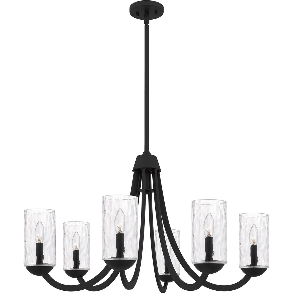 Quoizel - Six Light Chandelier - Allard - Matte Black- Union Lighting Luminaires Decor