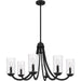 Quoizel - Six Light Chandelier - Allard - Matte Black- Union Lighting Luminaires Decor