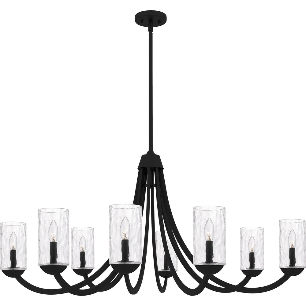 Quoizel - Eight Light Chandelier - Allard - Matte Black- Union Lighting Luminaires Decor