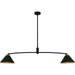 Quoizel - Two Light Linear Chandelier - Alscott - Matte Black- Union Lighting Luminaires Decor