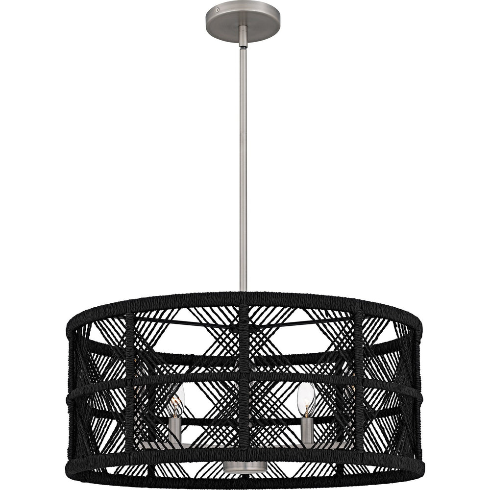 Quoizel - Five Light Pendant - Axford - Antique Nickel- Union Lighting Luminaires Decor