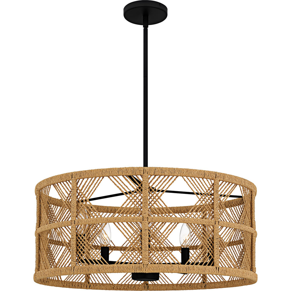 Quoizel - Five Light Pendant - Axford - Matte Black- Union Lighting Luminaires Decor