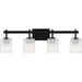 Quoizel - Four Light Bath - Brenthouse - Matte Black- Union Lighting Luminaires Decor