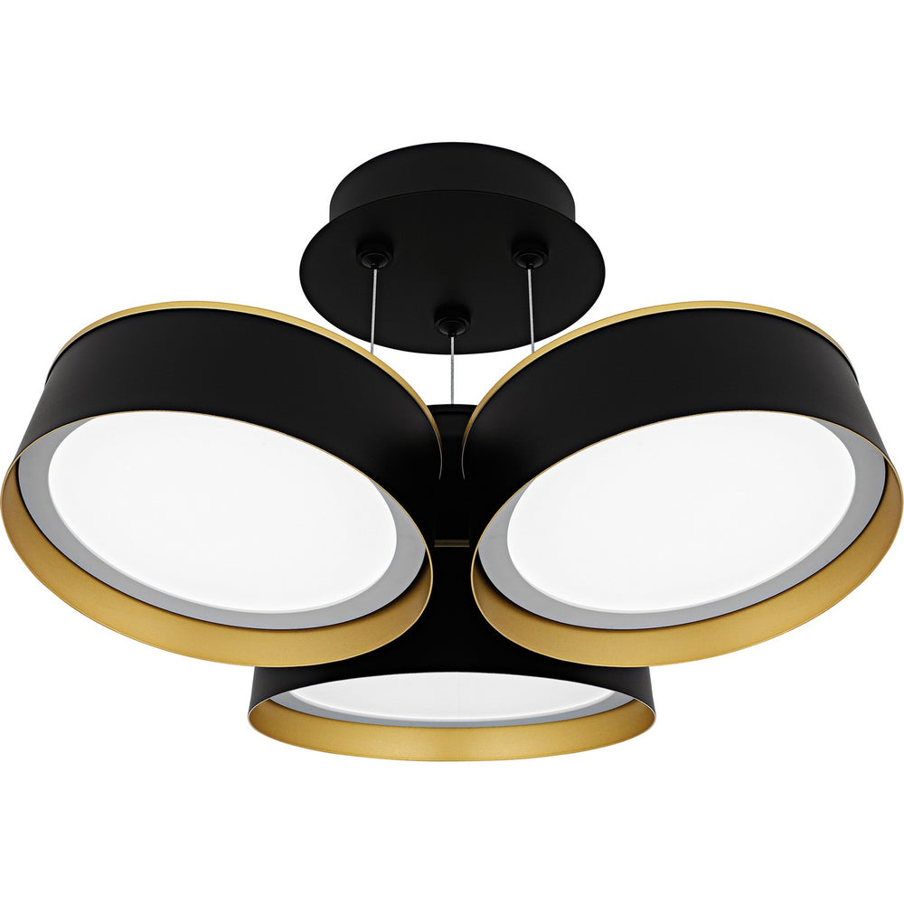 Quoizel - LED Semi-Flush Mount - Byrnes - Matte Black- Union Lighting Luminaires Decor