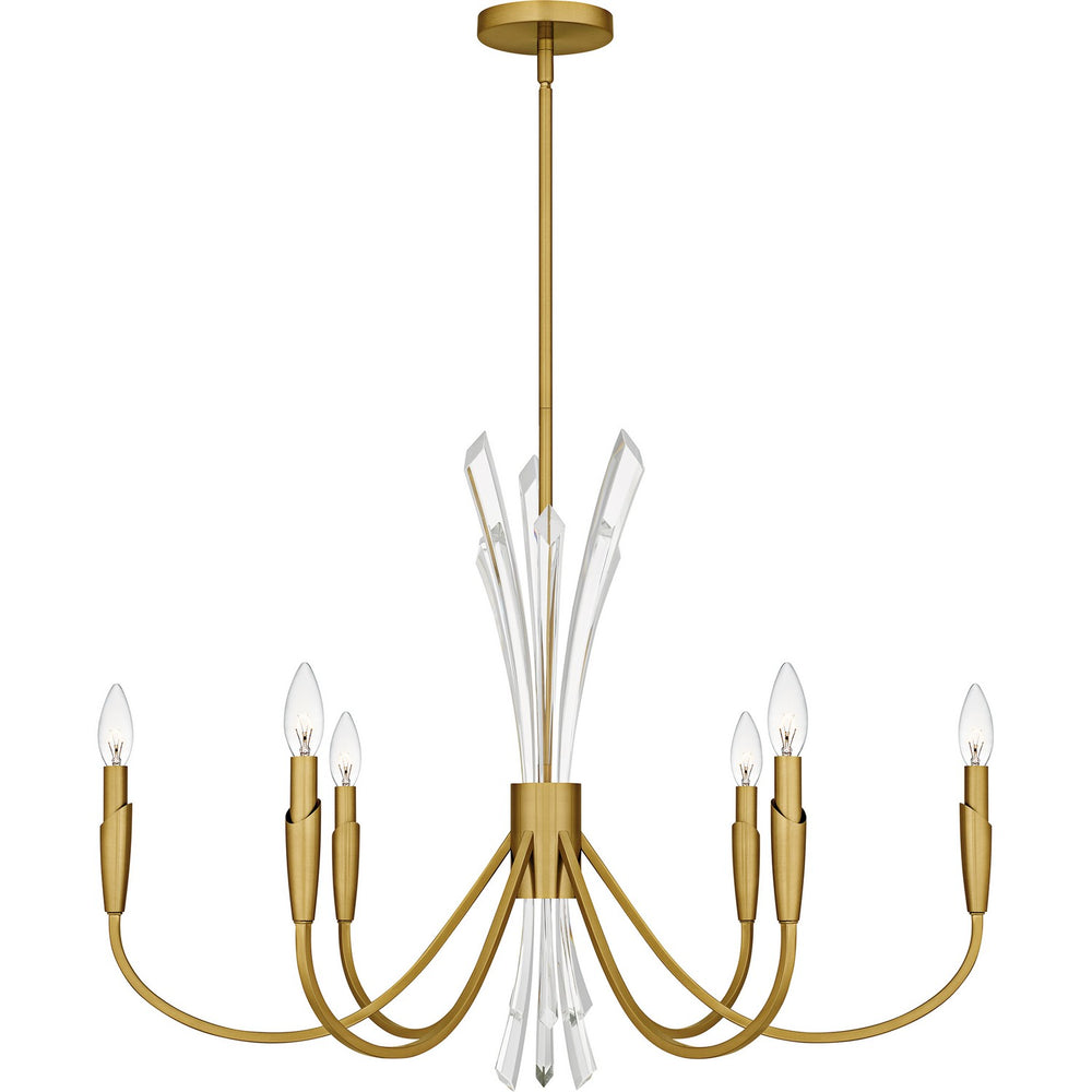 Quoizel - Six Light Chandelier - Cecily - Brushed Gold- Union Lighting Luminaires Decor