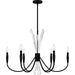Quoizel - Six Light Chandelier - Cecily - Matte Black- Union Lighting Luminaires Decor