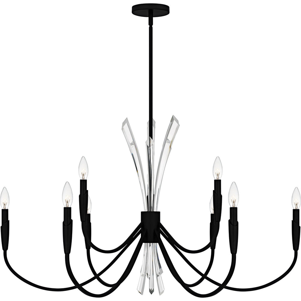 Quoizel - Nine Light Chandelier - Cecily - Matte Black- Union Lighting Luminaires Decor