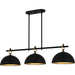 Quoizel - Three Light Linear Chandelier - Cleo - Matte Black- Union Lighting Luminaires Decor