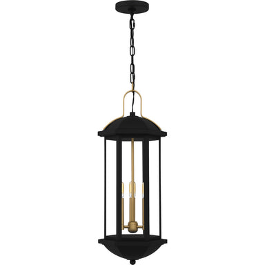 Quoizel - Three Light Outdoor Hanging Lantern - Crestfield - Matte Black- Union Lighting Luminaires Decor