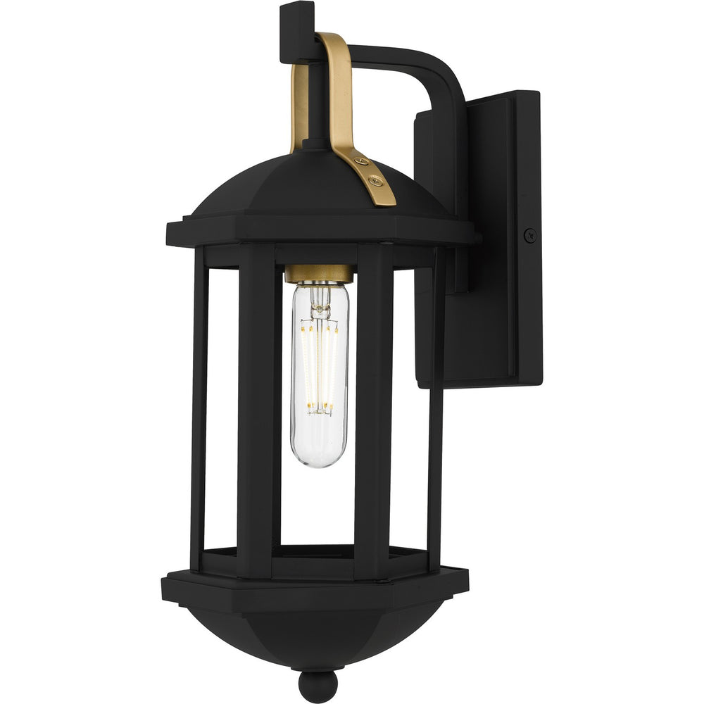 Quoizel - One Light Outdoor Wall Lantern - Crestfield - Matte Black- Union Lighting Luminaires Decor