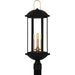 Quoizel - Three Light Outdoor Post Lantern - Crestfield - Matte Black- Union Lighting Luminaires Decor