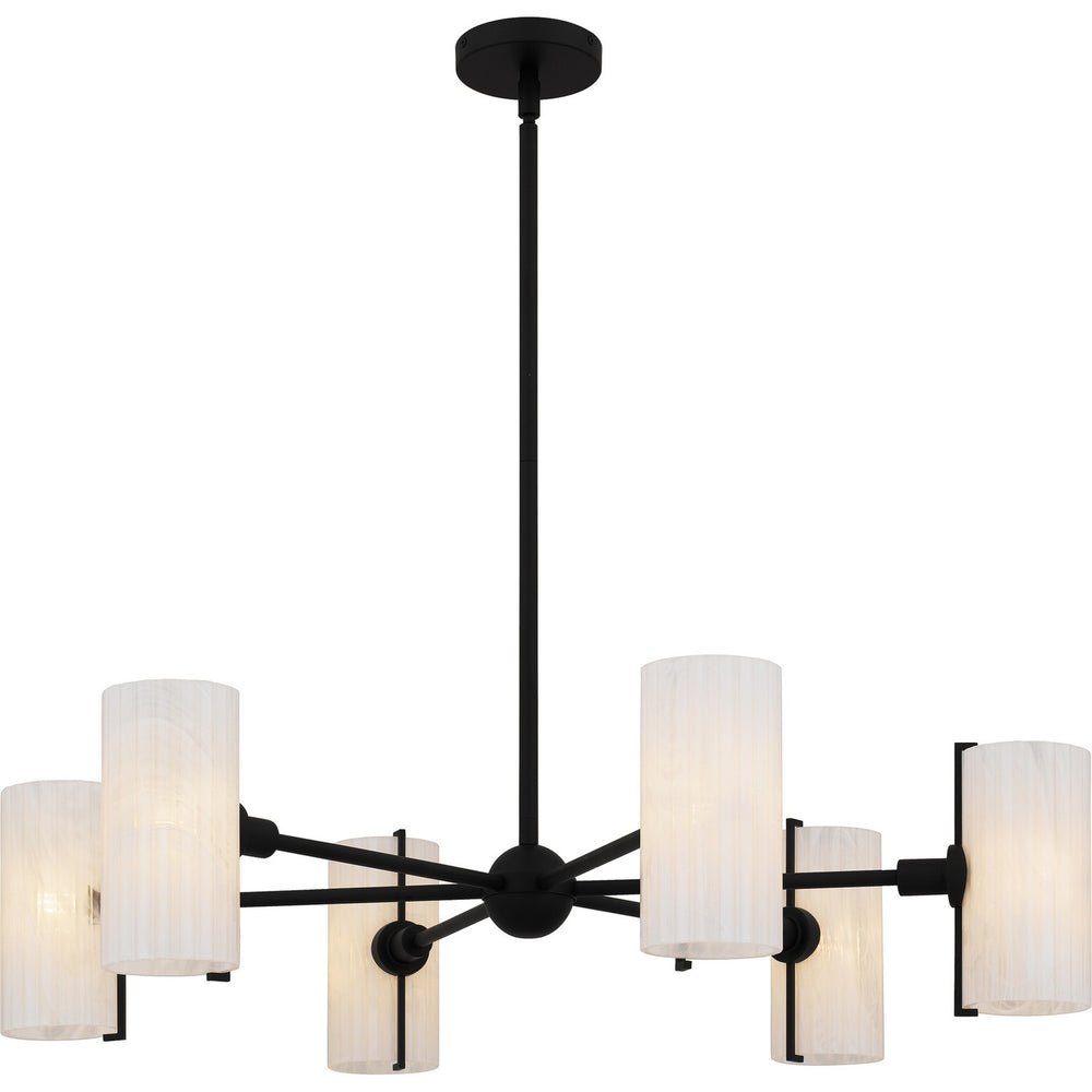 Quoizel - Six Light Chandelier - Curran - Matte Black- Union Lighting Luminaires Decor