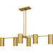 Quoizel - Six Light Linear Chandelier - Foreland - Brushed Gold- Union Lighting Luminaires Decor