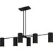 Quoizel - Six Light Linear Chandelier - Foreland - Matte Black- Union Lighting Luminaires Decor