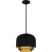 Quoizel - Three Light Pendant - Frankie - Matte Black- Union Lighting Luminaires Decor